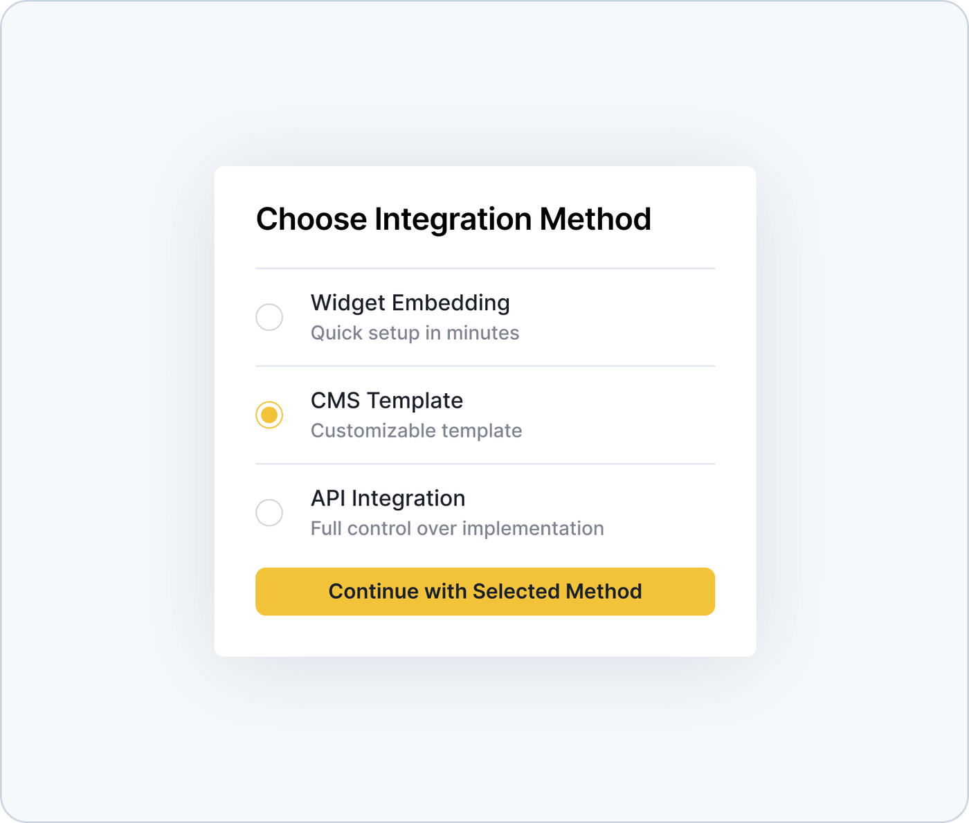 integration types